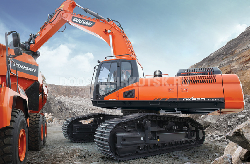 Doosan DX 520 LC в наличии у дилера в Иркутске - лизинг, продажа и запчасти